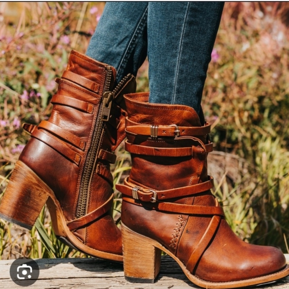 Stylish Brown Leather Ankle Boots